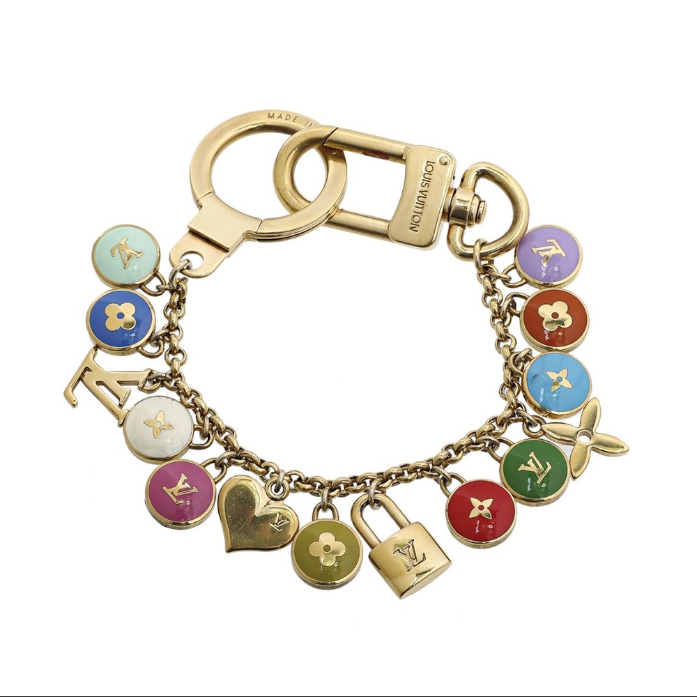 LV Porte Cles Cianne Pastilles Bag Charm Chain